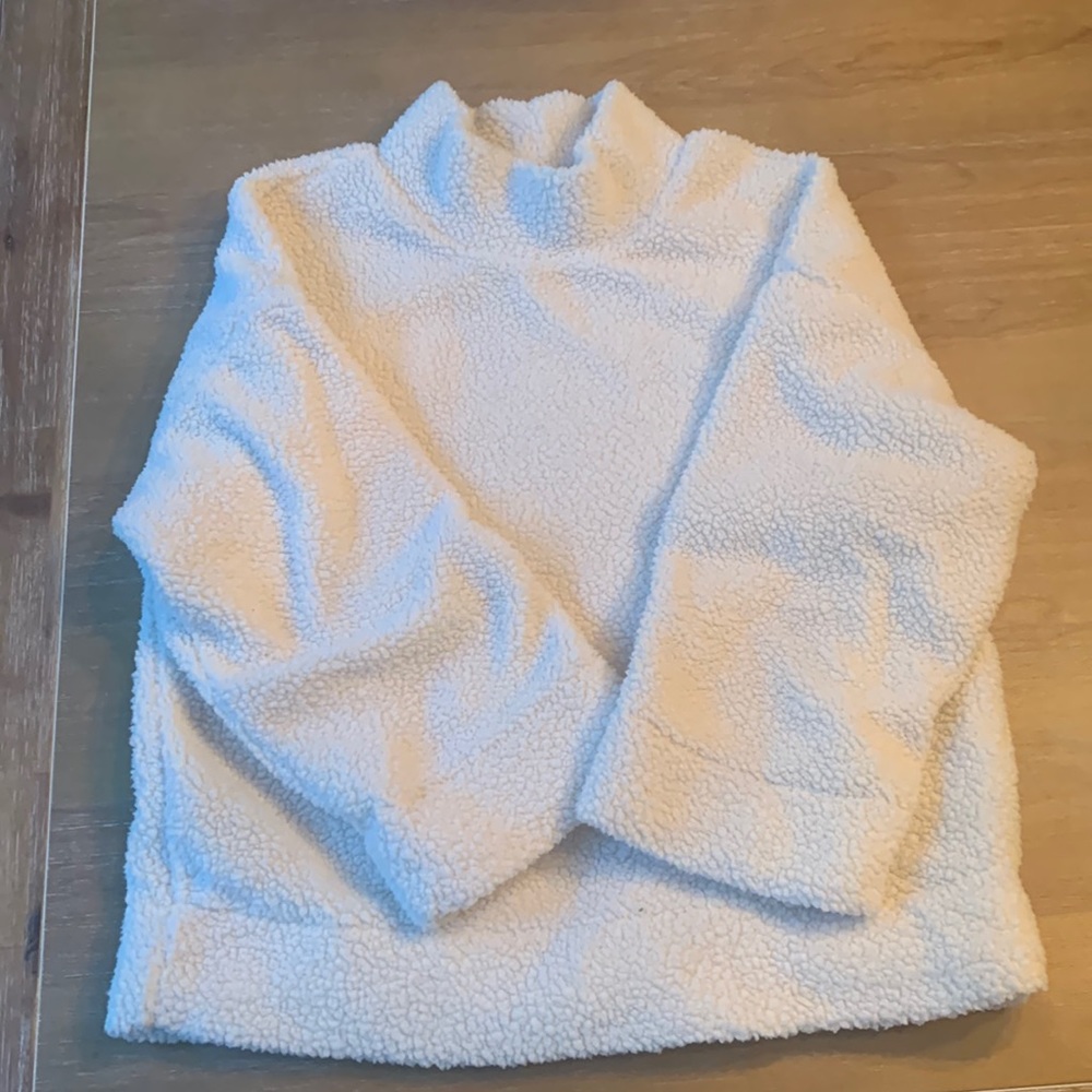 Fuzzy cream colored fleece